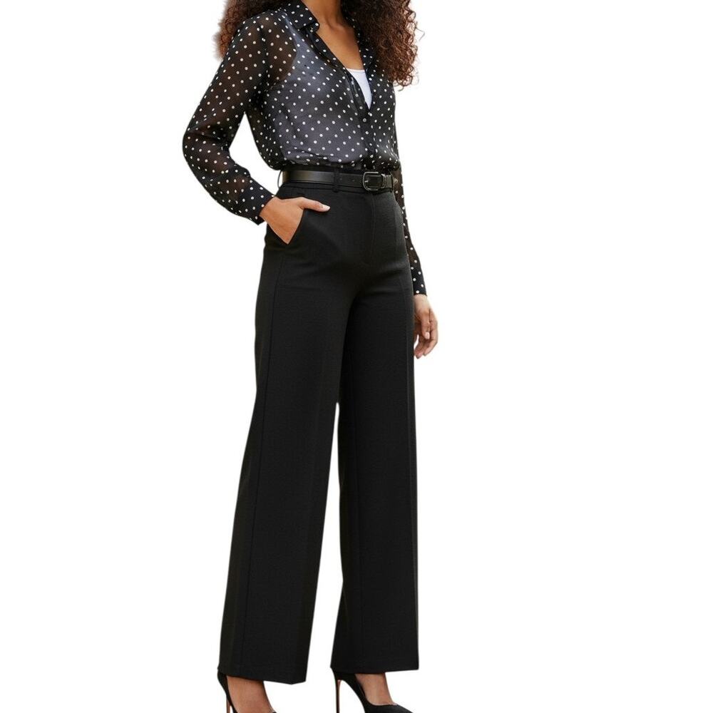 Jaclyn Smith Collection Women's Navy Black Dress Pants, Size 16